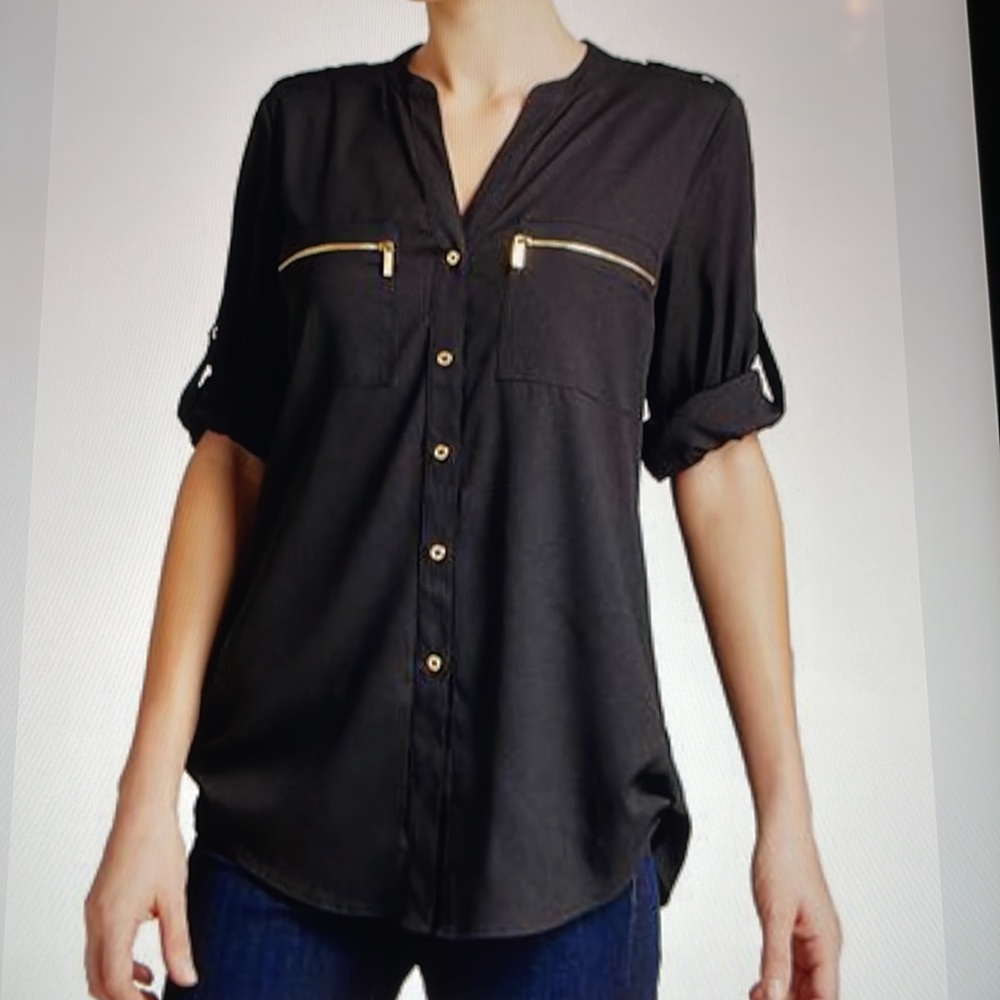 Calvin Klein Zip pocket Roll sleeve Shirt